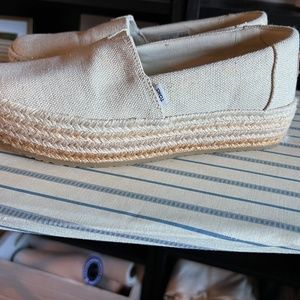 Toms Valencia Platform Espadrille Size 8